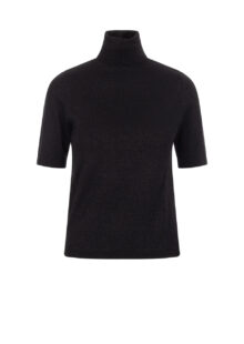 Allude-Kurzarm-Rolli-Schwarz-Metallic