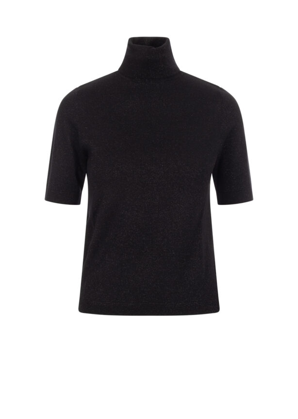 Allude-Kurzarm-Rolli-Schwarz-Metallic