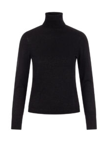 Allude-Rollkragenpulli schwarz-metallic