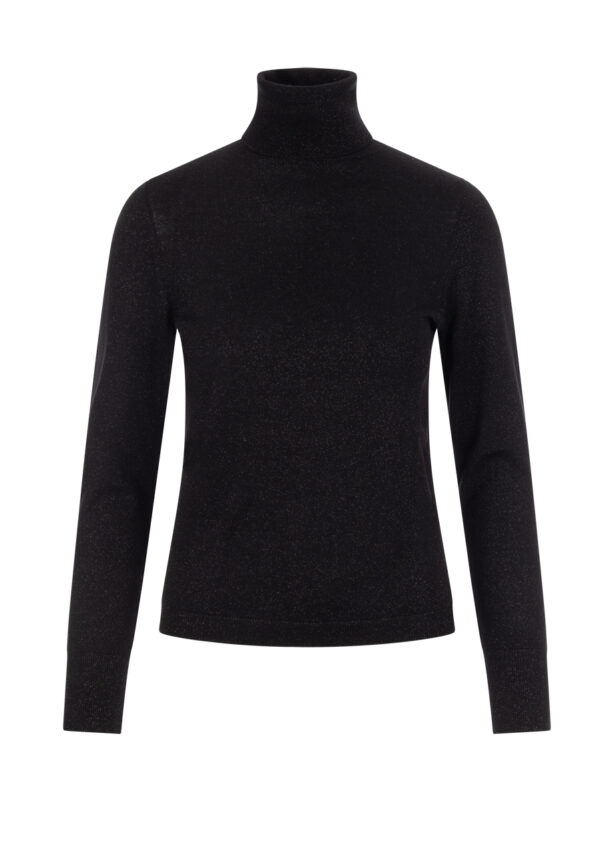 Allude-Rollkragenpulli schwarz-metallic