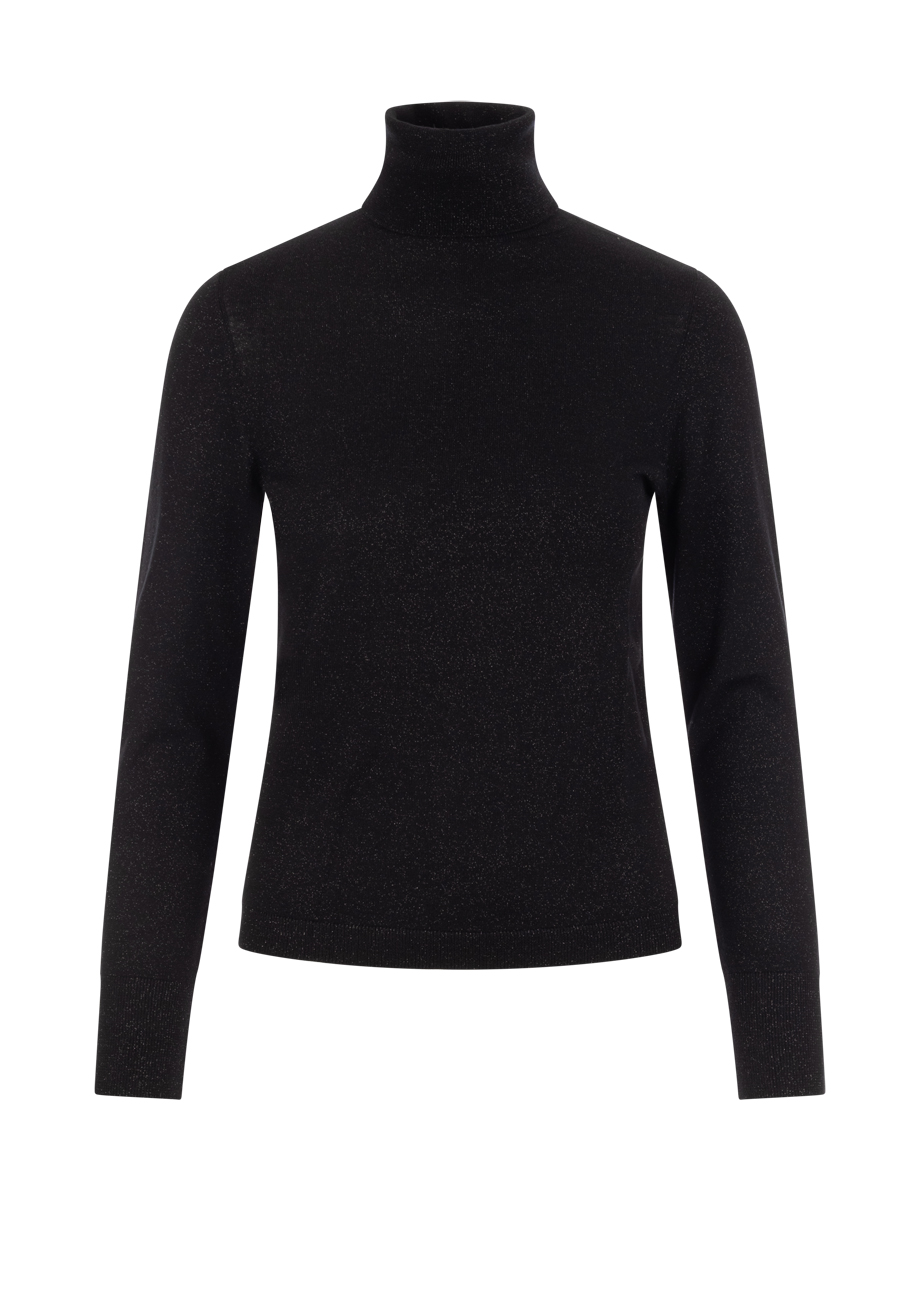 Allude-Rollkragenpulli schwarz-metallic