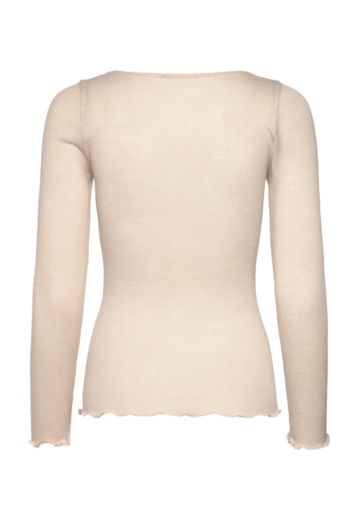 Feines Langarmshirt aus Wollmix - Ecru – Bild 2