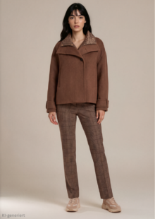 Jacke "Dafne" aus Wolle und Kaschmir - Braun