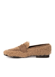 Lammfell-Penny-Loafer - Beige – Bild 3