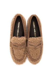 Lammfell-Penny-Loafer - Beige – Bild 4