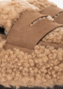 Lammfell-Penny-Loafer - Beige – Bild 6