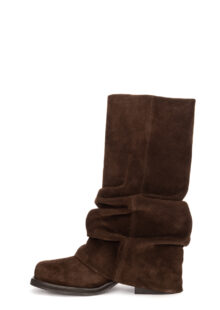 Stiefel „Kora“ aus Veloursleder – Braun – Bild 3