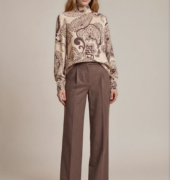 Schluppenbluse mit Paisleymuster - Beige/Braun