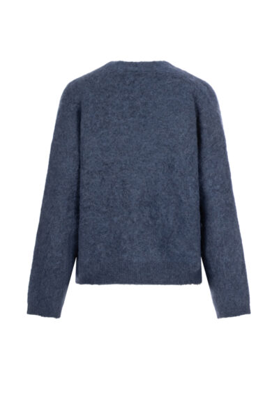 Strickjacke aus Alpakamix - Blau – Bild 2