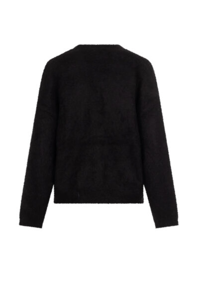 Strickjacke aus Alpakamix - Schwarz – Bild 2