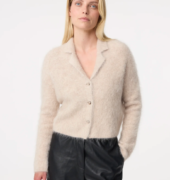 Strickjacke aus Alpakamix – Beige