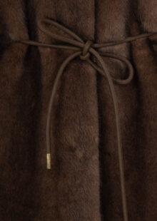 Fake-Fur-Wendemantel „Freja“ – Braun – Bild 3
