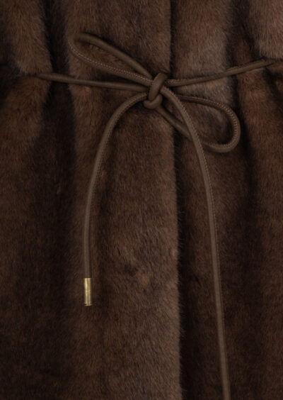 Fake-Fur-Wendemantel „Freja“ – Braun – Bild 3