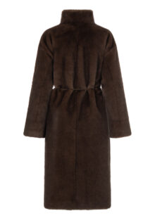 Fake-Fur-Wendemantel „Freja“ – Braun – Bild 2
