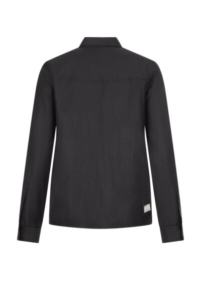 Bluse "Handly" aus Wolle und Seide – Dunkelgrau – Bild 2