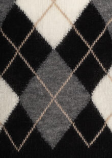 Pullover mit Argyle-Muster – Schwarz/Multi – Bild 3