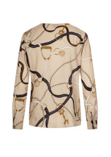 Blusenshirt „Effetto“ aus Viskose – Beige/Multi – Bild 2
