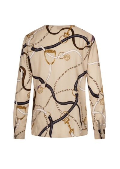 Blusenshirt „Effetto“ aus Viskose – Beige/Multi – Bild 2