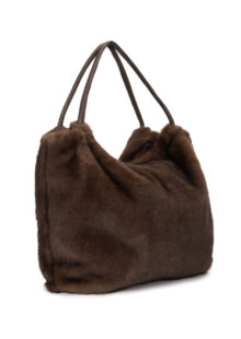 Fake-Fur Tasche "Alexi" - Braun – Bild 2