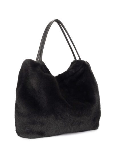 Fake-Fur Tasche "Alexi" - Anthrazit – Bild 2