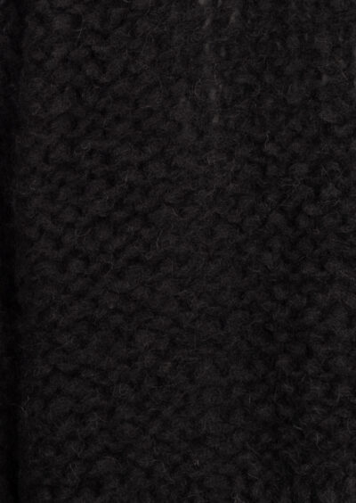 Grobstrickjacke aus einer Alpakamischung – Schwarz – Bild 3