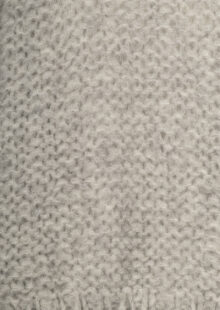 Grobstrickjacke aus einer Alpakamischung – Hellgrau – Bild 3