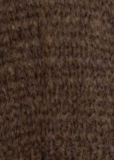 Grobstrickjacke aus einer Mohairmischung – Braun – Bild 3