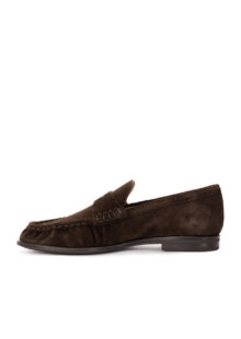 Penny-Loafer aus Veloursleder – Dunkelbraun – Bild 3