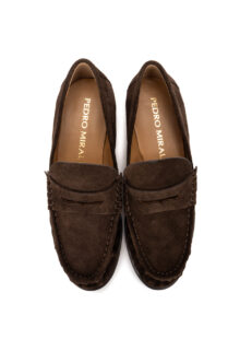Penny-Loafer aus Veloursleder – Dunkelbraun – Bild 5