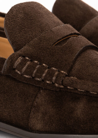 Penny-Loafer aus Veloursleder – Dunkelbraun – Bild 6