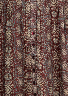 Langes Kleid "Dazzle" aus Viskose - Bordeauxrot/Multi – Bild 3