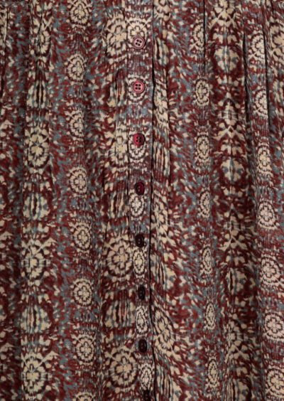 Langes Kleid "Dazzle" aus Viskose - Bordeauxrot/Multi – Bild 3