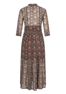 Langes Kleid "Dazzle" aus Viskose - Bordeauxrot/Multi – Bild 2