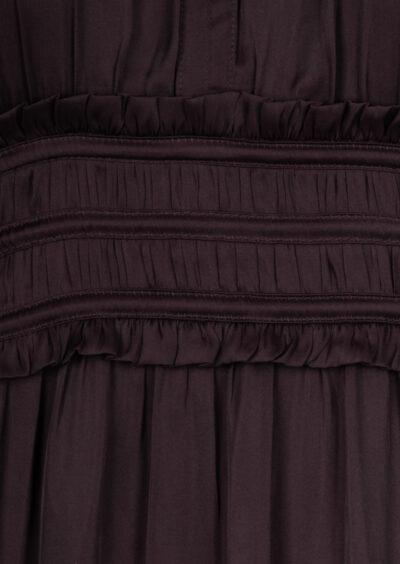 Langes Kleid „Cleli“ – Aubergine – Bild 3
