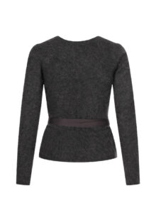 Wende-Strickjacke "Terrats" aus Wolle - Dunkelgrau – Bild 2