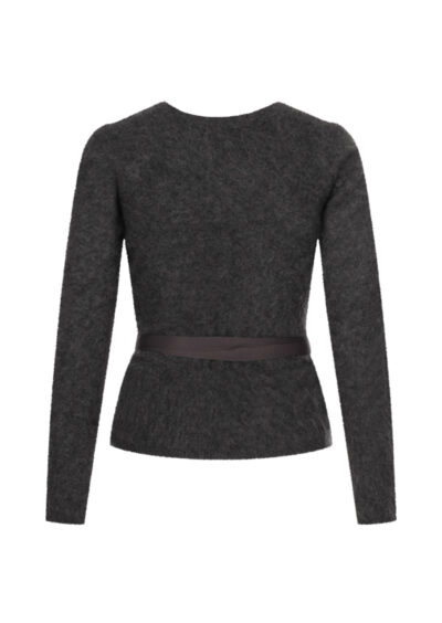 Wende-Strickjacke "Terrats" aus Wolle - Dunkelgrau – Bild 2