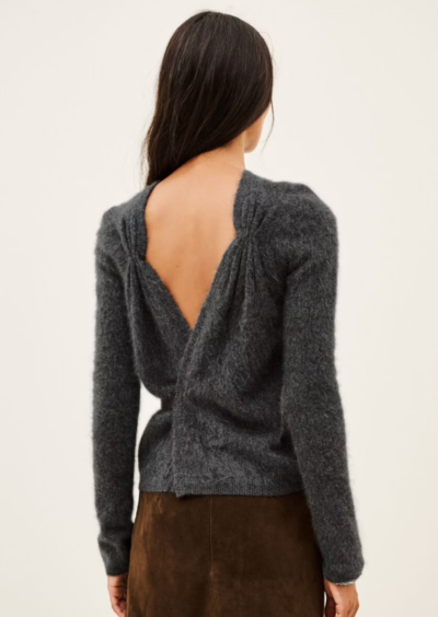 Wende-Strickjacke "Terrats" aus Wolle - Dunkelgrau – Bild 5