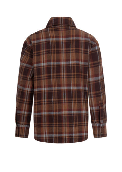 Kariertes Overshirt "Roxea" aus Baumwolle - Braun/Multi – Bild 2