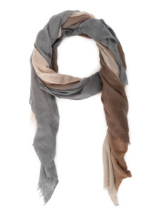 Souffle Semi Felted Degradee Schal - Brown