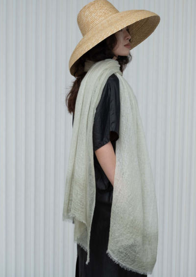 Dip-Dye Kaschmirschal - Grün – Bild 3