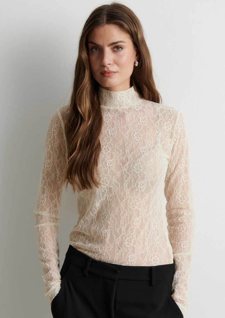 39706_1051-3 Spitzen-Shirt "Luria" - Creme – Bild 1