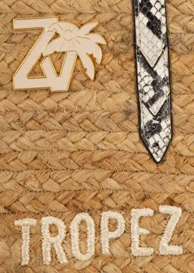 Basttasche mit "St. Tropez"-Schriftzug – Bild 3