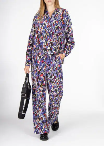 Wide-Leg Hose aus Seide mit Print – Bild 8