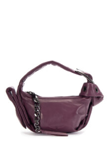 Tasche aus Glattleder Bordeaux