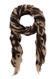 Kaschmirschal mit Muster Braun-Beige