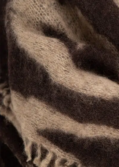 Kaschmirschal mit Muster Braun-Beige – Bild 2