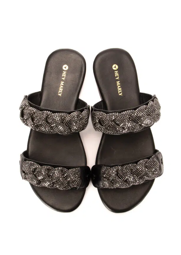 _Hey Marly_Wechsel-Patches_Braided Glitter_Black