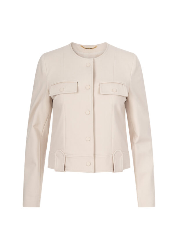 seventy-kurzjacke-blazer-kragenlos-beige