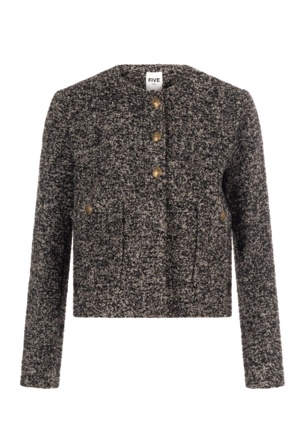 five-bouclé-jacke-grau