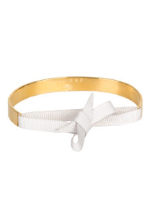 Armreif mit Schleife - gold/grau
